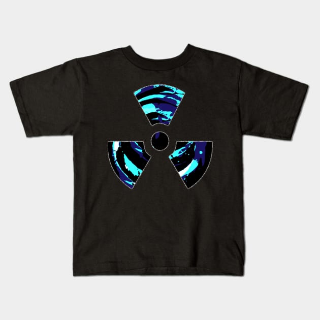 Radioactive Blue Stuff Kids T-Shirt by antoniogarcia1634